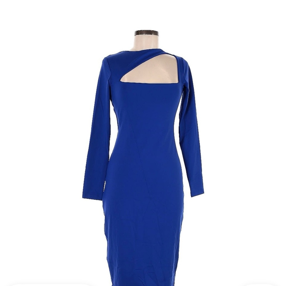 Elegant Blue Long Sleeve Dress by Susana Monaco. Stunning! Size M